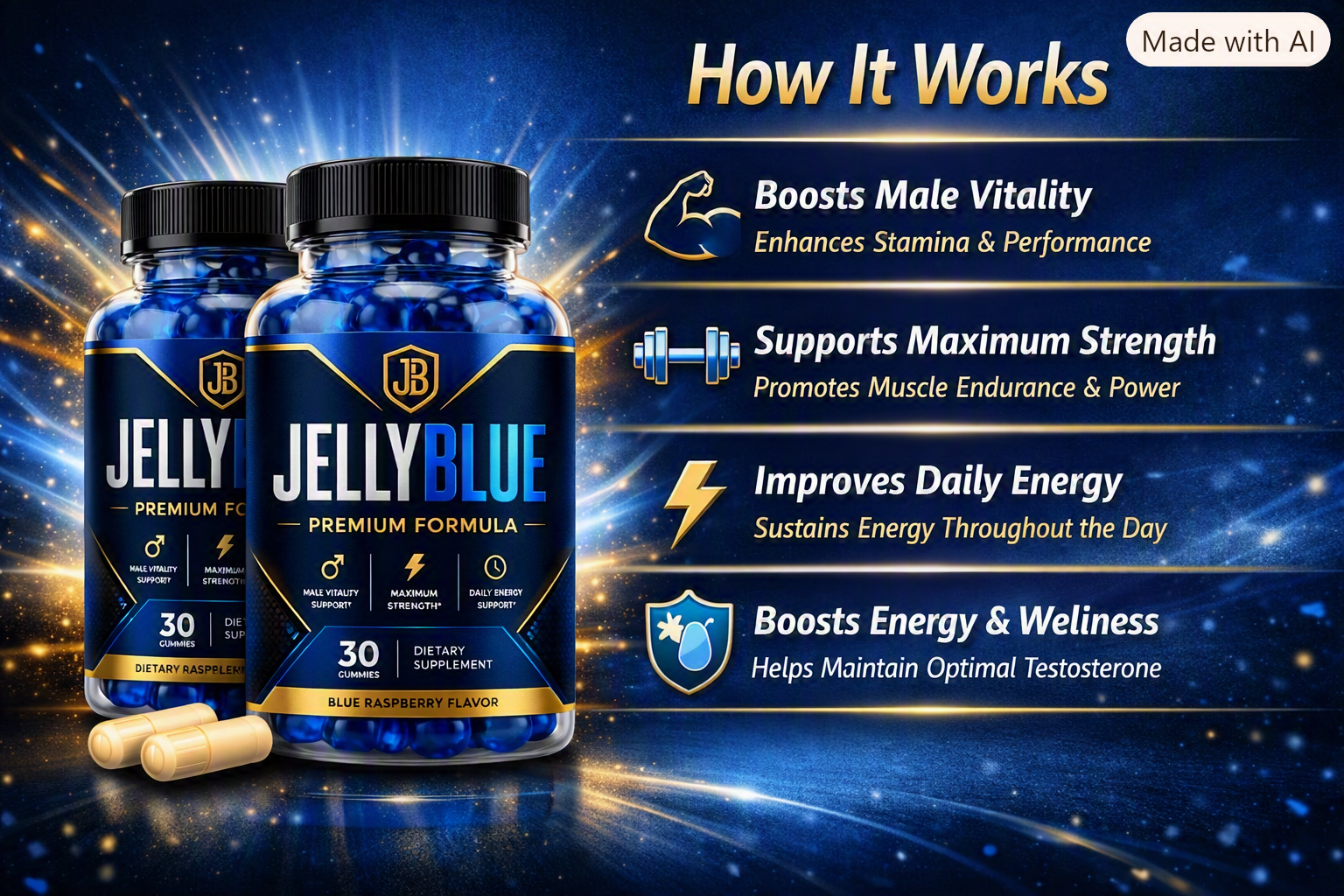 How JellyBlue works — male vitality
